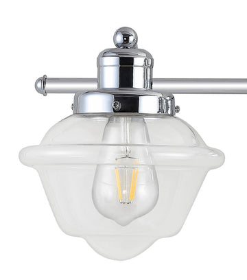 Orleans Iron/Glass schoolhouse LED Vanity Light - JONATHAN Y